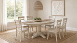 Orrison Oval 62-inch Wood Extension Leaf Dining Table Linen | Beige | Linen | 121261