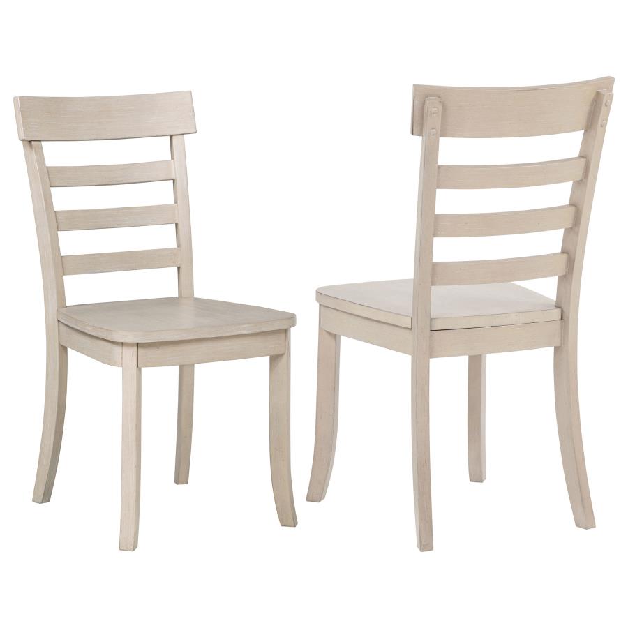Orrison Ladder Back Dining Side Chair Linen (Set of 2) | Beige | Linen | 121262