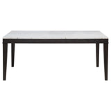 Averill 72-inch Rectangular White Marble Top Dining Table Coffee Bean | Brown | Coffee Bean | 121291