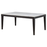 Averill 72-inch Rectangular White Marble Top Dining Table Coffee Bean | Brown | Coffee Bean | 121291