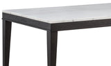 Averill 72-inch Rectangular White Marble Top Dining Table Coffee Bean | Brown | Coffee Bean | 121291