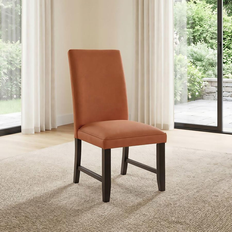 Berning Fabric Upholstered Parson Side Chair Charcoal (Set of 2)