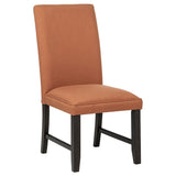 Berning Fabric Upholstered Parson Side Chair Salmon Orange (Set of 2) | Orange | Salmon | 121702SLM