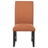 Berning Fabric Upholstered Parson Side Chair Salmon Orange (Set of 2) | Orange | Salmon | 121702SLM