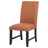 Berning Fabric Upholstered Parson Side Chair Salmon Orange (Set of 2) | Orange | Salmon | 121702SLM