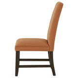 Berning Fabric Upholstered Parson Side Chair Salmon Orange (Set of 2) | Orange | Salmon | 121702SLM