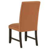 Berning Fabric Upholstered Parson Side Chair Salmon Orange (Set of 2) | Orange | Salmon | 121702SLM