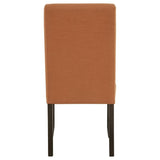 Berning Fabric Upholstered Parson Side Chair Salmon Orange (Set of 2) | Orange | Salmon | 121702SLM
