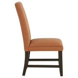 Berning Fabric Upholstered Parson Side Chair Salmon Orange (Set of 2) | Orange | Salmon | 121702SLM