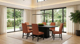 Berning Fabric Upholstered Parson Side Chair Salmon Orange (Set of 2) | Orange | Salmon | 121702SLM