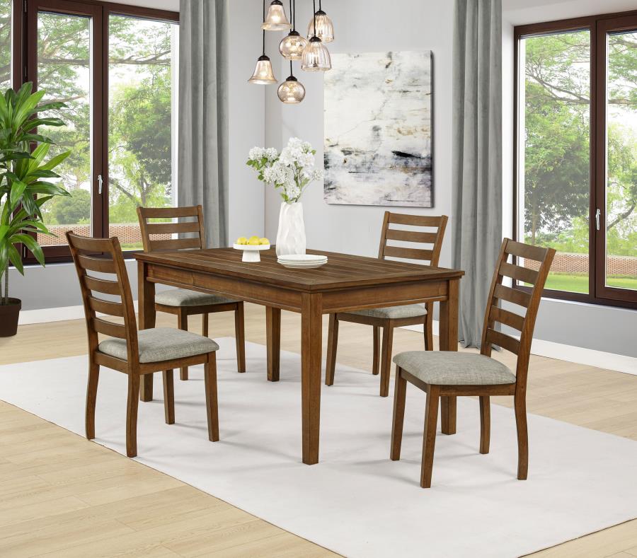 Atwood 5-piece Rectangular Wood Dining Set Warm Brown | King | Brown | Warm Brown | 121761-S5