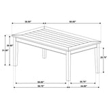 Atwood Rectangular Wood Dining Table Warm Brown | Brown | Warm Brown | 121761