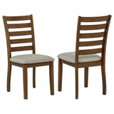 Atwood Wood Dining Side Chair Upholstered Seat Warm Brown | Brown | Warm Brown | 121762