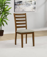Atwood Wood Dining Side Chair Upholstered Seat Warm Brown | Brown | Warm Brown | 121762