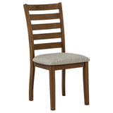 Atwood Wood Dining Side Chair Upholstered Seat Warm Brown | Brown | Warm Brown | 121762