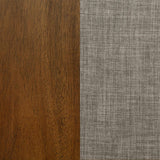 Atwood Wood Dining Side Chair Upholstered Seat Warm Brown