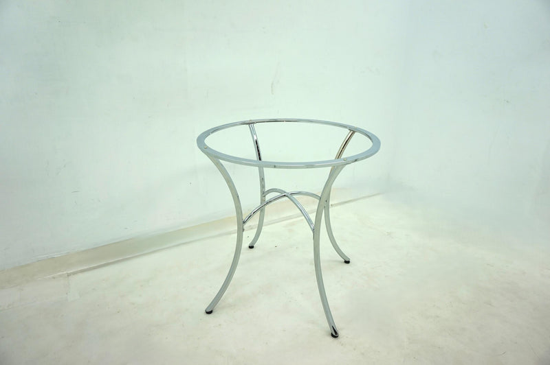 Kline 48-inch Round Glass Top Dining Table Chrome