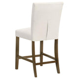 Paxton 5-piece Round Glass Top Counter Height Dining Set Beige | Brown | Brown / Beige | 122178-S5BGE