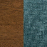 Paxton 5-piece Round Glass Top Counter Height Dining Set Teal Blue | Brown | Brown / Teal Blue | 122178-S5TLB