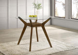 Paxton Round 48-inch Glass Top Counter Height Dining Table Brown | Brown | 122178BG