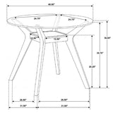 Paxton Round 48-inch Glass Top Counter Height Dining Table Brown | Brown | 122178BG