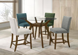 Paxton Round 48-inch Glass Top Counter Height Dining Table Brown | Brown | 122178BG