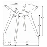 Paxton Square Wood Counter Height Dining Table Base Brown | King | Brown | 122178