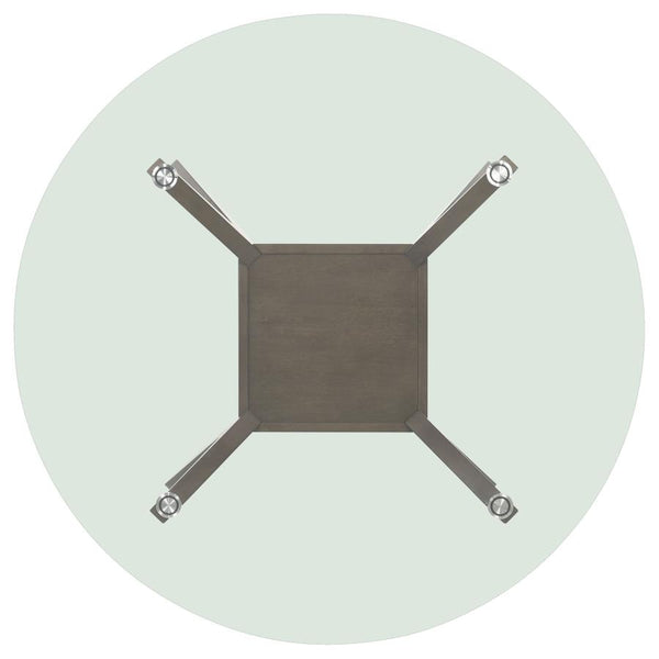 Paxton Round 48-inch Glass Top Wood Dining Table Brown