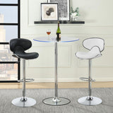 Thea Round 28-inch Glass Top LED Bistro Bar Table Chrome | King | Silver | Chrome | 122400