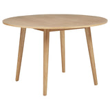 Andrews 5-piece Round Dining Table Set Light Ash and Black | Beige | Light Ash / Black | 122500-S5B