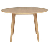 Andrews 5-piece Round Dining Table Set Light Ash and White | Beige | Light Ash / White | 122500-S5W