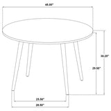 Andrews 5-piece Round Dining Table Set Light Ash and White | Beige | Light Ash / White | 122500-S5W