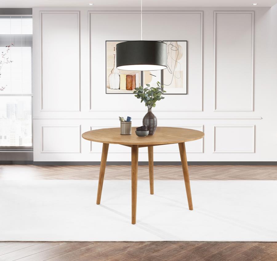 Andrews 48-inch Round Wood Dining Room Table Light Ash | Beige | Light Ash | 122500