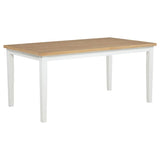 Andrews 66-inch Rectangular Dining Table Light Ash and White | Beige | Light Ash / White | 122501