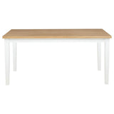 Andrews 66-inch Rectangular Dining Table Light Ash and White | Beige | Light Ash / White | 122501
