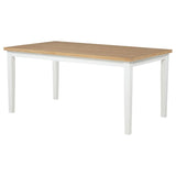 Andrews 66-inch Rectangular Dining Table Light Ash and White | Beige | Light Ash / White | 122501