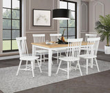 Andrews 66-inch Rectangular Dining Table Light Ash and White | Beige | Light Ash / White | 122501