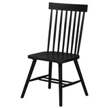 Andrews Windsor Spindle Back Dining Side Chair Black (Set of 2) | Black | 122502BLK