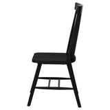 Andrews Windsor Spindle Back Dining Side Chair Black (Set of 2) | Black | 122502BLK