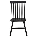 Andrews Windsor Spindle Back Dining Side Chair Black (Set of 2) | Black | 122502BLK