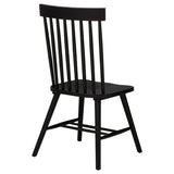Andrews Windsor Spindle Back Dining Side Chair Black (Set of 2) | Black | 122502BLK
