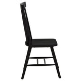 Andrews Windsor Spindle Back Dining Side Chair Black (Set of 2) | Black | 122502BLK