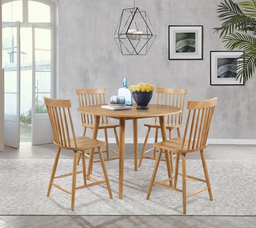 Andrews 5-piece Round Counter Height Dining Set Light Ash | Brown | Light Ash | 122508-S5