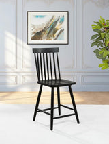 Andrews Windsor Counter Height Dining Side Chair Black (Set of 2) | Black | 122509BLK