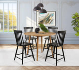 Andrews Windsor Counter Height Dining Side Chair Black (Set of 2) | Black | 122509BLK