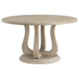 Trofello Round 60-inch Pedestal Dining Table White Washed | White | White Washed | 123120