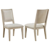 Trofello Cushioned Dining Side Chair White Washed (Set of 2) | Brown | White Washed | 123122