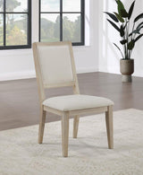 Trofello Cushioned Dining Side Chair White Washed (Set of 2) | Brown | White Washed | 123122
