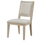 Trofello Cushioned Dining Side Chair White Washed (Set of 2) | Brown | White Washed | 123122
