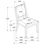 Trofello Cushioned Dining Side Chair White Washed (Set of 2) | Brown | White Washed | 123122